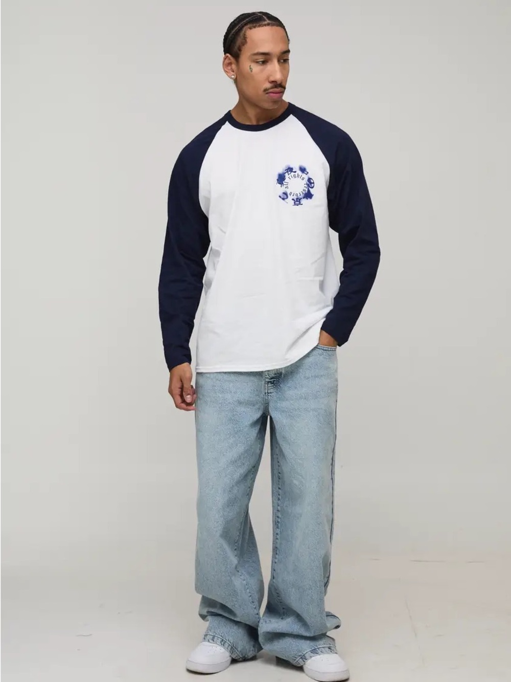 Boohoo Light Blue Denim Baggy Jeans